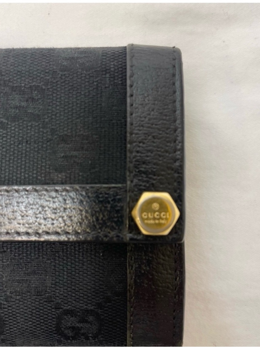 Gucci GG Monogram Continental Wallet with Gold Accents-EUC - Picture 13 of 15